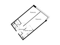 Планировка 2-комнатной квартиры, 57,7 м2