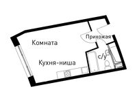 Планировка квартиры студии, 30,3 м2