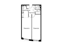 Планировка 2-комнатной квартиры, 61,7 м2