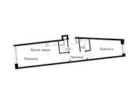 Планировка 2-комнатной квартиры, 51,5 м2