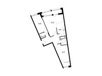 Планировка 3-комнатной квартиры, 83,9 м2