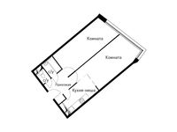 Планировка 2-комнатной квартиры, 58 м2