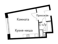 Планировка квартиры студии, 31,8 м2