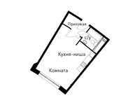 Планировка квартиры студии, 32,6 м2