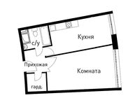 Планировка 1-комнатной квартиры, 47,3 м2
