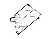 Планировка 2-комнатной квартиры, 51,9 м2