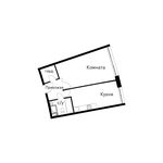 Планировка 1-комнатной квартиры, 46,5 м2