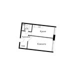 Планировка 1-комнатной квартиры, 46,4 м2