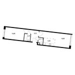 Планировка 2-комнатной квартиры, 50,5 м2