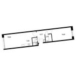 Планировка 2-комнатной квартиры, 49,9 м2