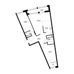 Планировка 3-комнатной квартиры, 83,9 м2