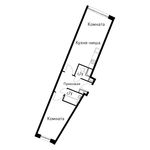 Планировка 2-комнатной квартиры, 51,8 м2