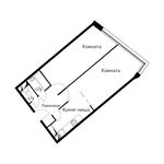 Планировка 2-комнатной квартиры, 57,7 м2