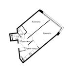 Планировка 2-комнатной квартиры, 51,9 м2