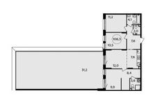 Планировка 3-комнатной квартиры, 108,3 м2
