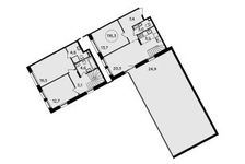 Планировка 3-комнатной квартиры, 116,3 м2