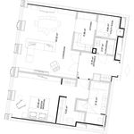 Планировка 2-комнатной квартиры, 92,7 м2
