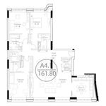 Планировка 4-комнатной квартиры, 161,8 м2