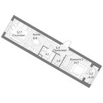 Планировка 1-комнатной квартиры, 50,9 м2