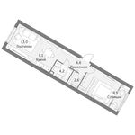 Планировка 1-комнатной квартиры, 55 м2
