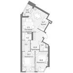 Планировка 3-комнатной квартиры, 87,1 м2