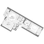 Планировка 2-комнатной квартиры, 71,2 м2