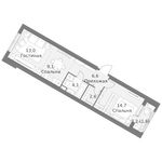Планировка 1-комнатной квартиры, 51,7 м2