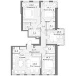Планировка 5-комнатной квартиры, 143,2 м2