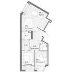 Планировка 3-комнатной квартиры, 89,8 м2