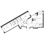 Планировка 3-комнатной квартиры, 97,7 м2