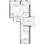 Планировка 3-комнатной квартиры, 99 м2