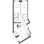 Планировка 3-комнатной квартиры, 114,4 м2