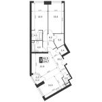 Планировка 3-комнатной квартиры, 114,7 м2