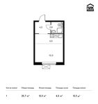 Планировка квартиры студии, 25,7 м2
