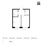Планировка 1-комнатной квартиры, 33,6 м2