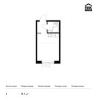Планировка квартиры студии, 19,7 м2