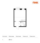 Планировка квартиры студии, 25,2 м2