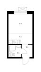 Планировка квартиры студии, 19,6 м2