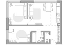Планировка 3-комнатной квартиры, 60,1 м2