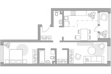 Планировка 3-комнатной квартиры, 67 м2