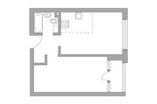 Планировка 2-комнатной квартиры, 42 м2