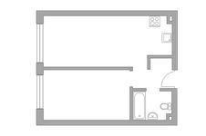 Планировка 1-комнатной квартиры, 41,4 м2
