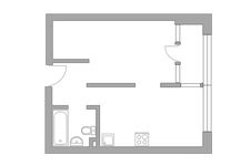 Планировка 1-комнатной квартиры, 35,4 м2