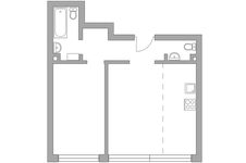 Планировка 2-комнатной квартиры, 49,9 м2