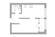 Планировка 1-комнатной квартиры, 40,3 м2