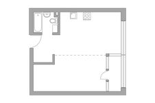 Планировка квартиры студии, 40,8 м2