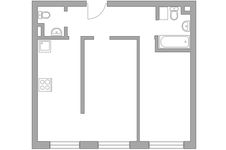 Планировка 2-комнатной квартиры, 63,7 м2