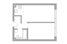 Планировка 2-комнатной квартиры, 35,6 м2