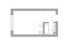Планировка квартиры студии, 23,2 м2