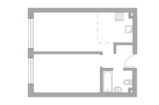 Планировка 2-комнатной квартиры, 41,3 м2